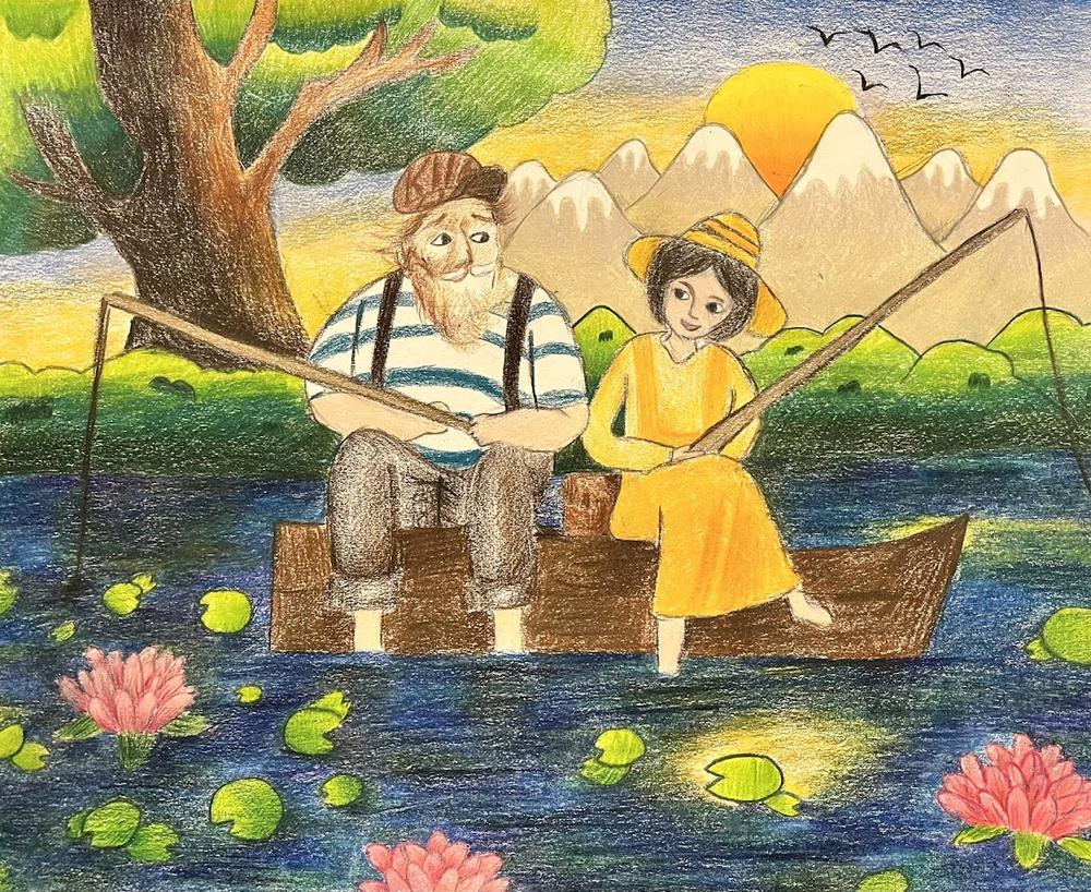 2023: Childhood by Kristine Chen, Grade 6,  Colored pencil, Duluth